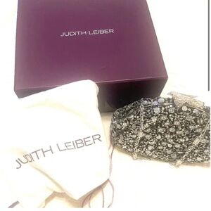 Judith Leiber Sparkling Silver Evening Bag